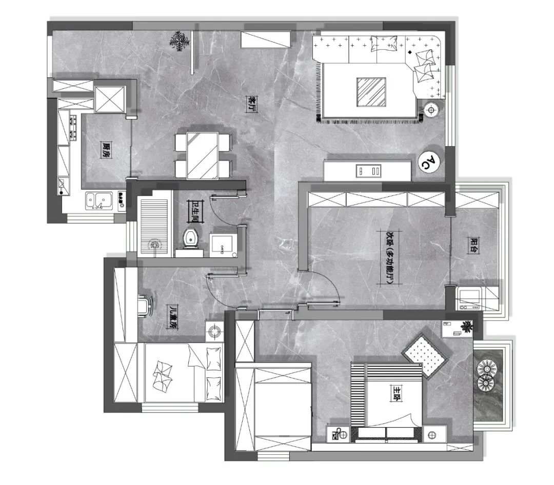 橙意盎然 | 金枝设计师的 120m²安家艺术-10