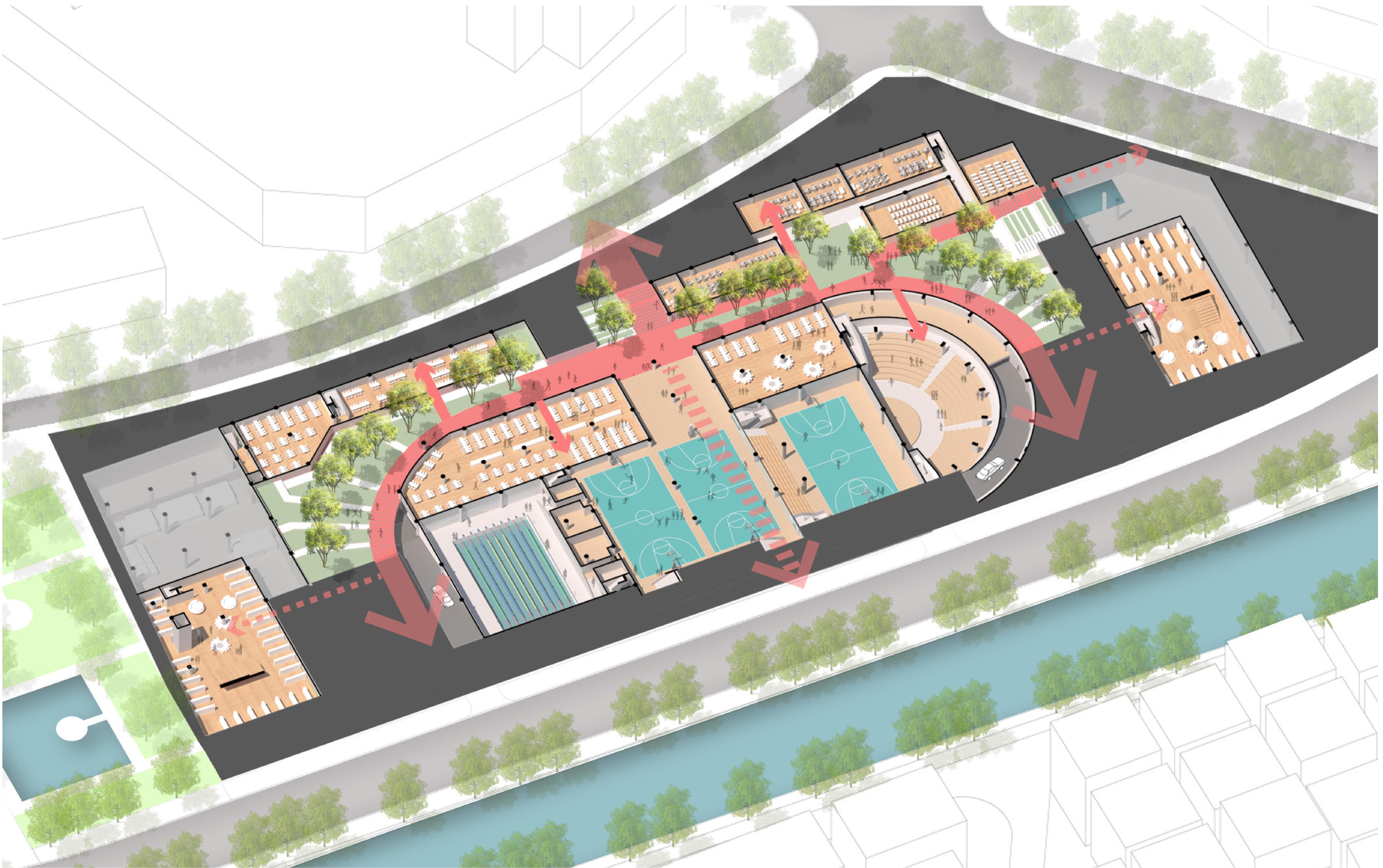 中标方案 | 引绿入园：松岗街道九年一贯制学校新建工程 / 局内设计+和域城建筑设计-11