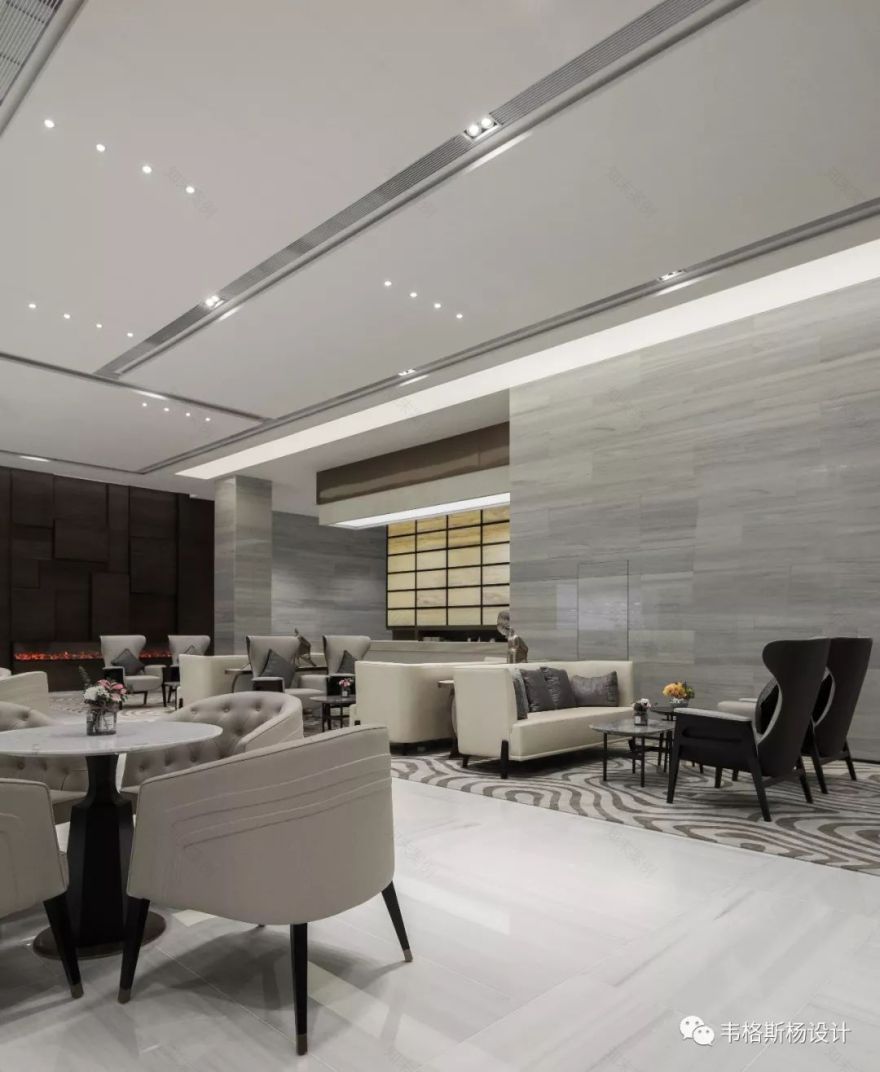 蓝郡公馆销售中心 | 简约纯粹,展现空间张力-19