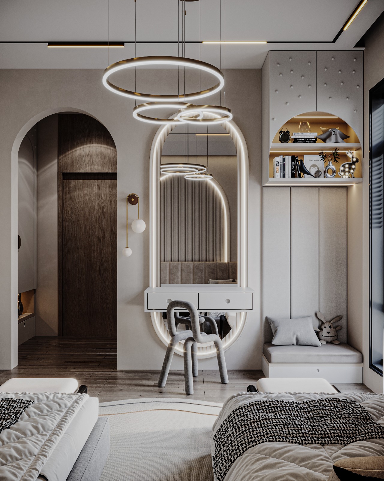 女孩卧室丨沙特阿拉伯丨Decore Holic Design-7