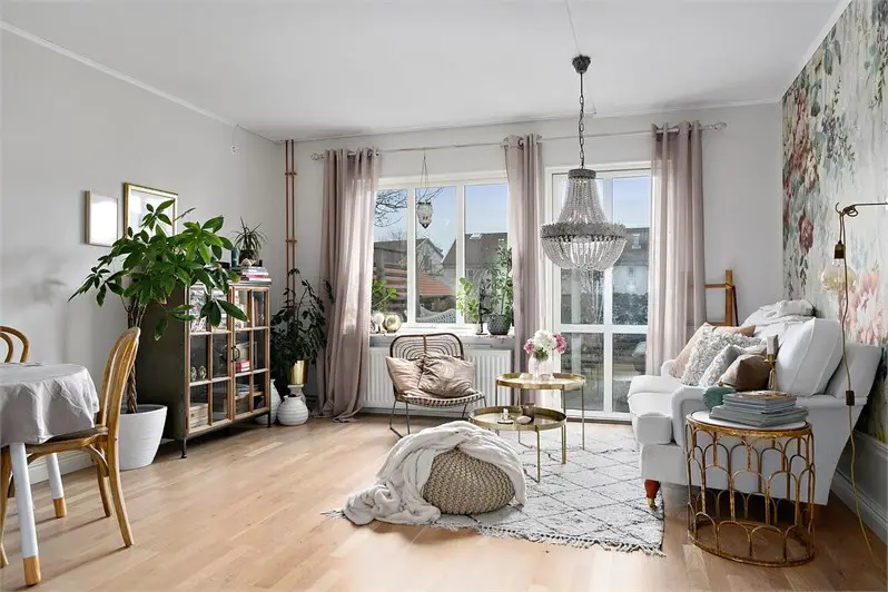 52 平米瑞典公寓的田园风装饰-1