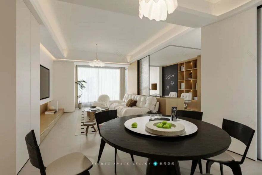 OriginalDesign|钢旅蓝郡142m²,只需一面玻璃半墙,书房空间手到擒来,还不影响通风采光!-52