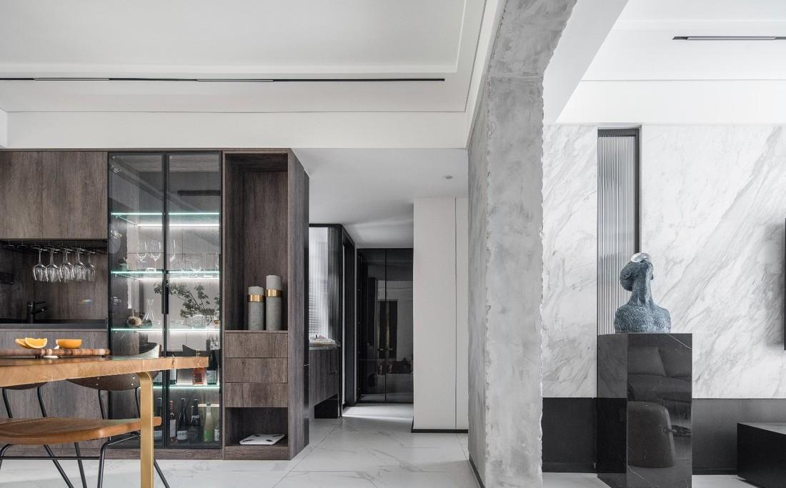 上海谷辰设计 · 平层空间的一抹春意江南-7