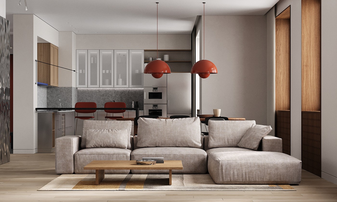 中性色系公寓设计  不一样的设计感-2