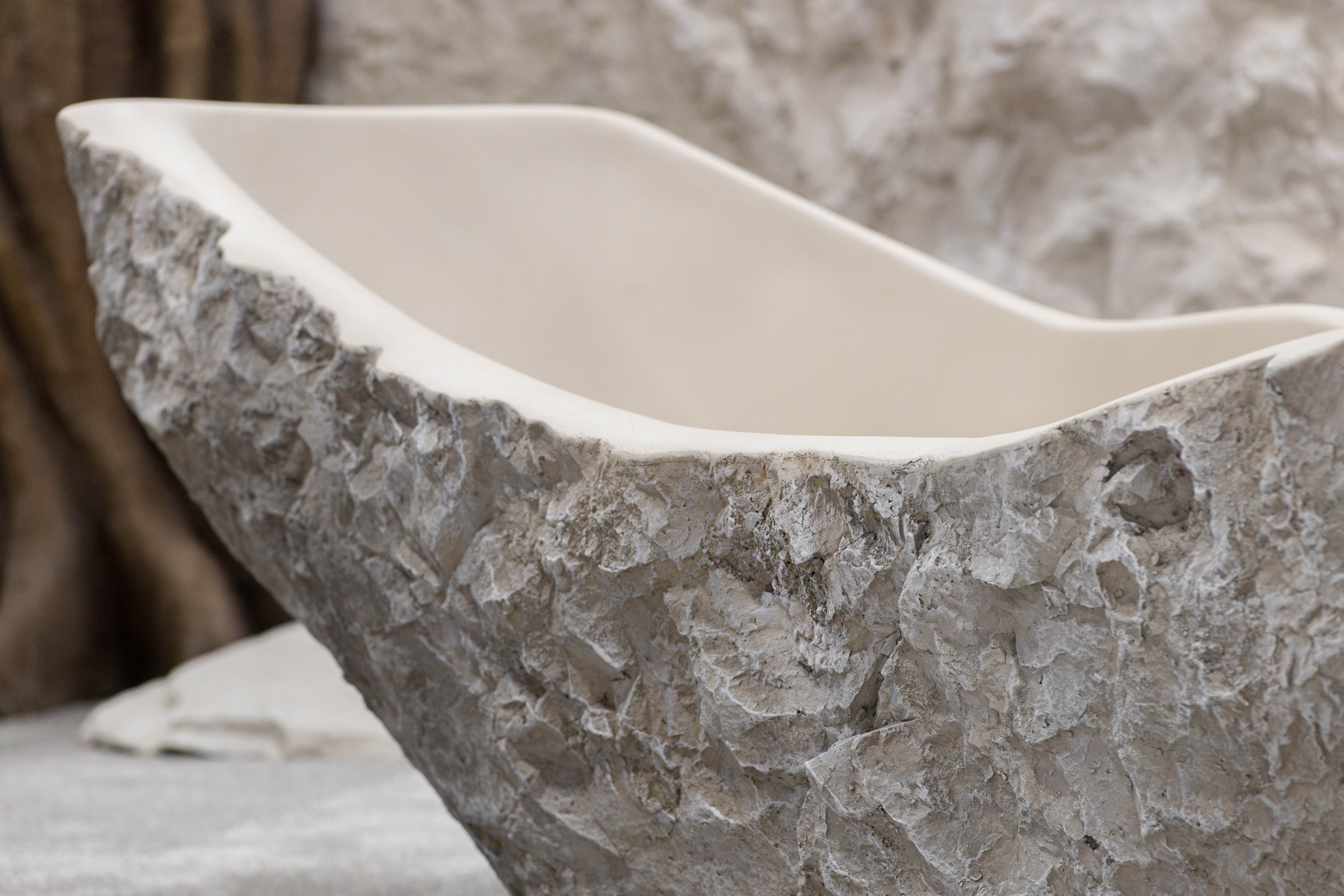 Handcrafted Artificial Stone Bathtub by Stena Projects-4