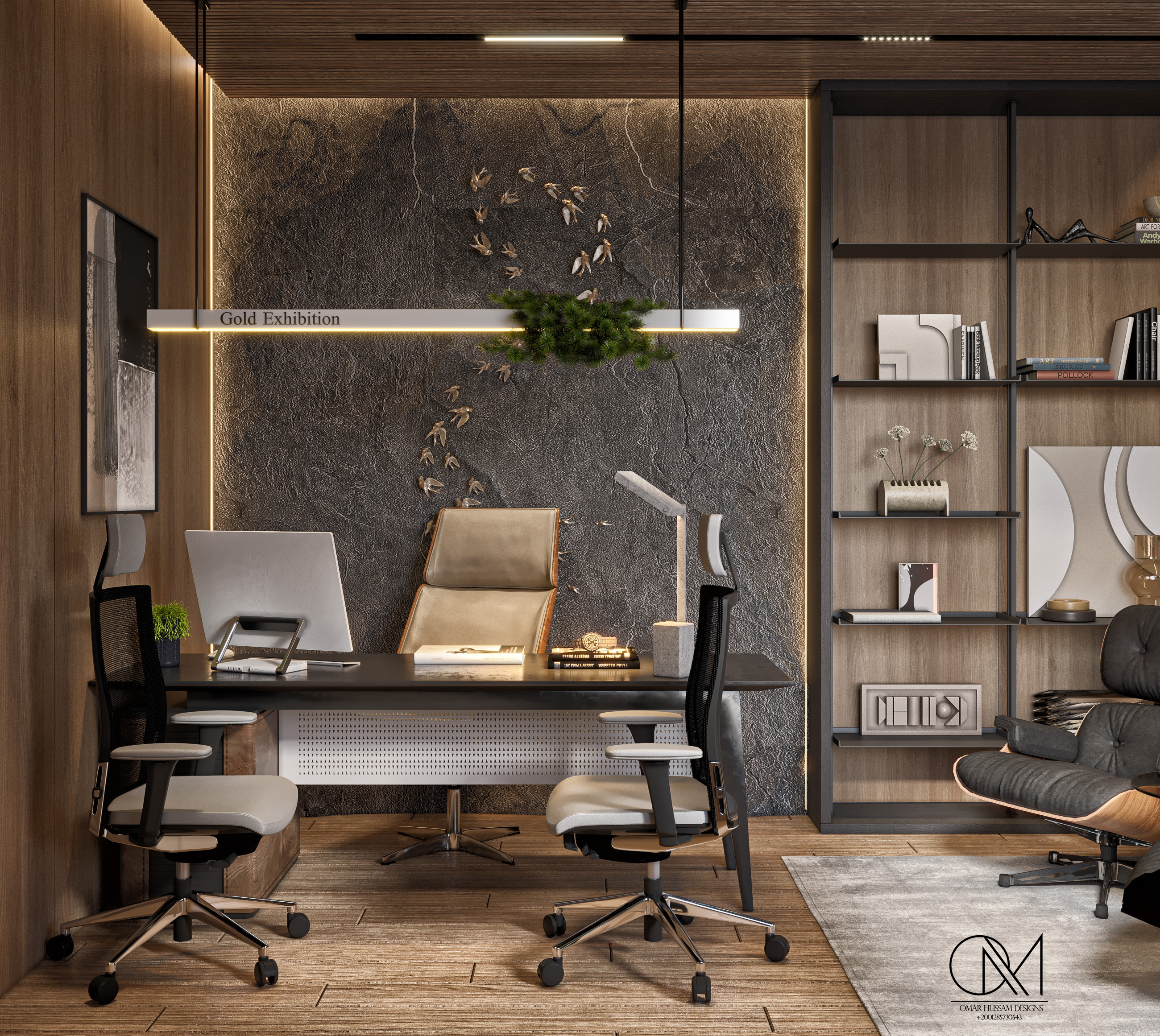 DARK OFFICE INTERIOR DESIGN-1