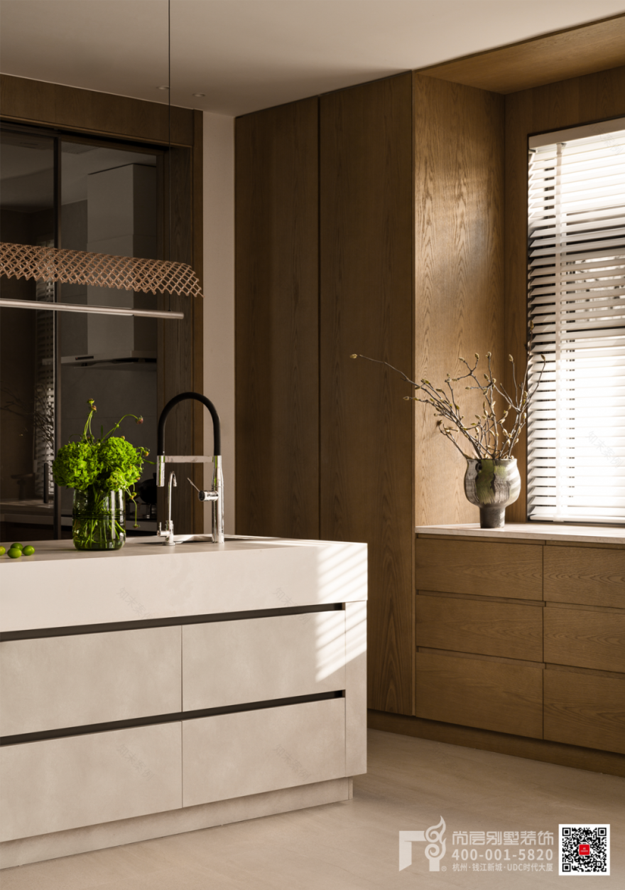 500㎡富春壹号院·木影流光·自然叙事的现代“剪影”别墅丨杭州尚层装饰-43