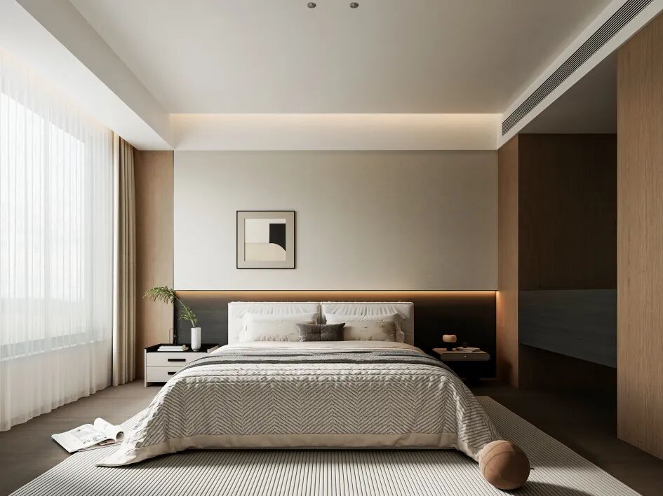 268㎡现代简约丨湖山一品丨中国湖南丨纵向·空间设计-15