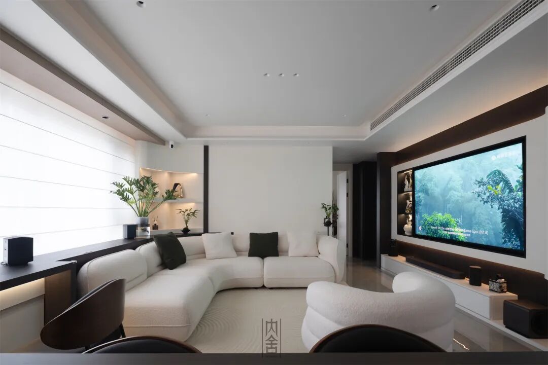 内舍软装丨128㎡奶油意式风，打破传统横厅布局，让空间更宽敞！-17