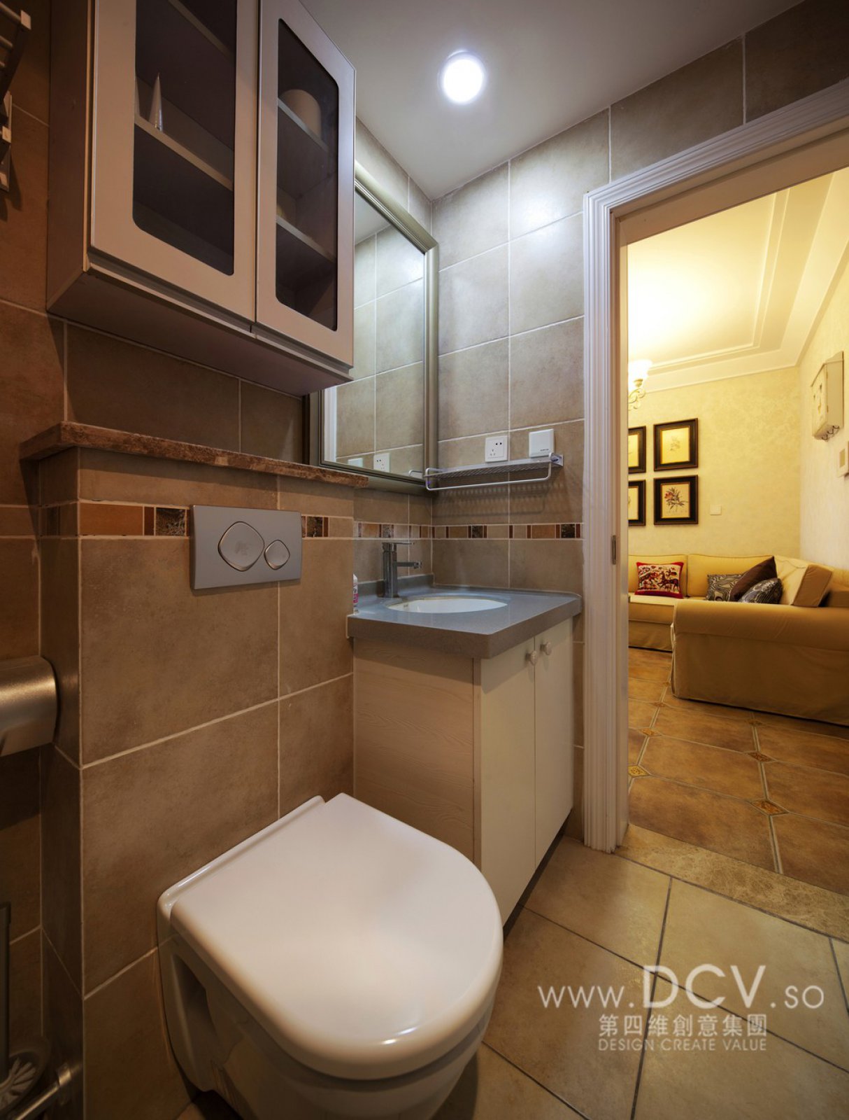 50㎡魏玛公馆高端小户型住宅功能室内设计  DCV第四维创意集团-9