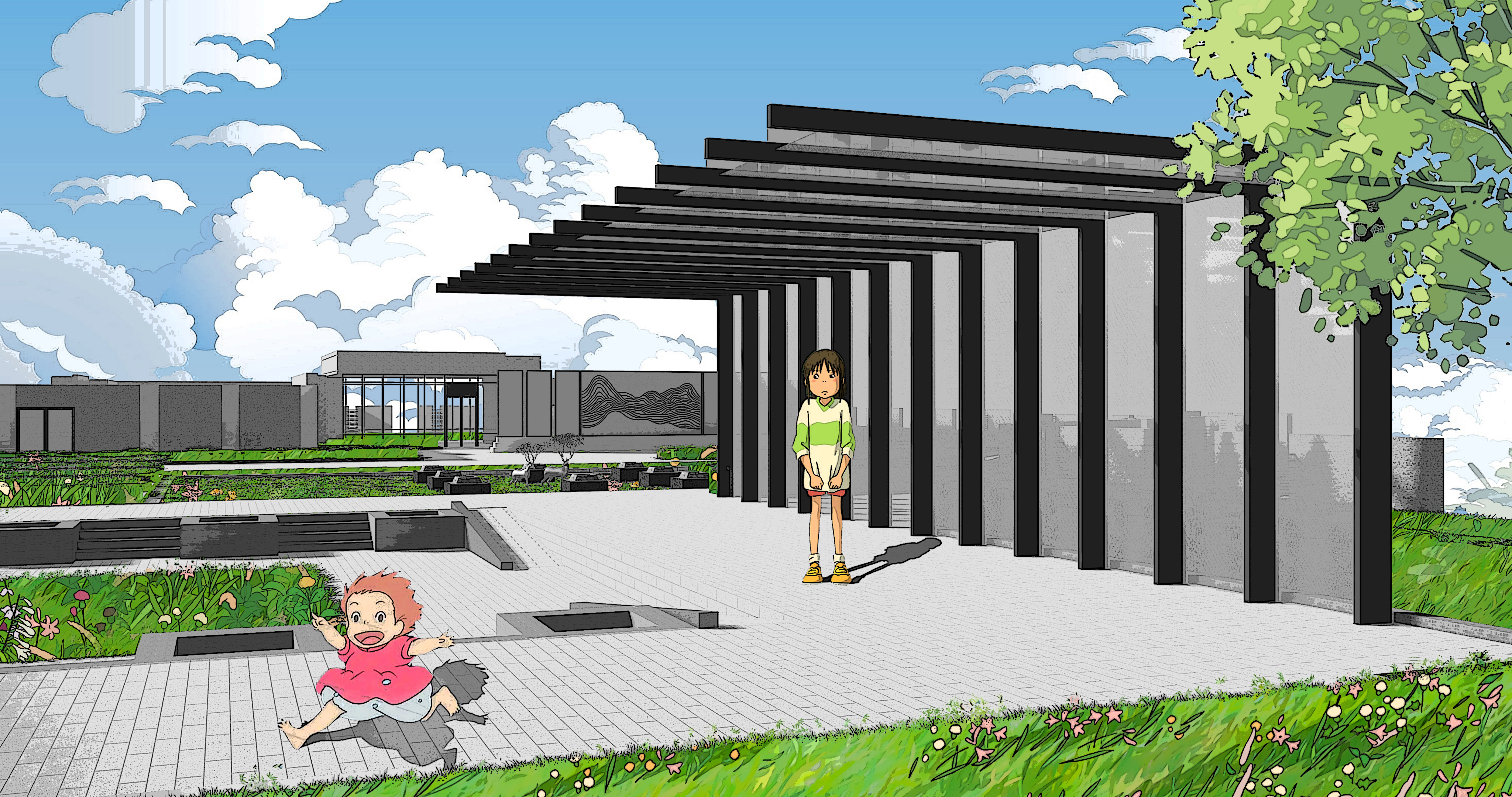 景观设计插画风格作品集 2-11