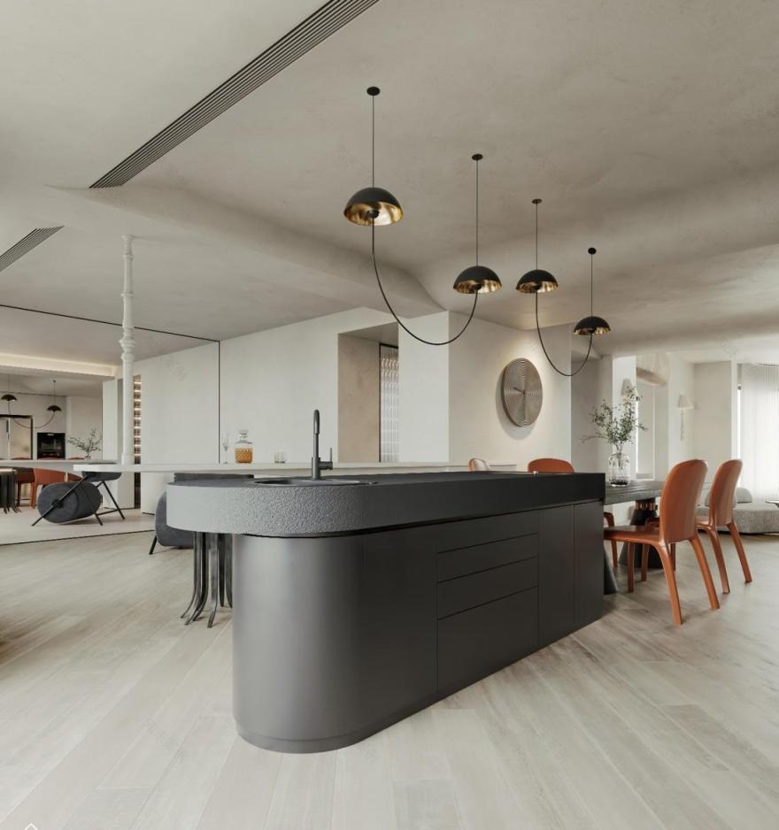 Ven's Home | 曲弧自由平面,诠释当代设计复杂性-8