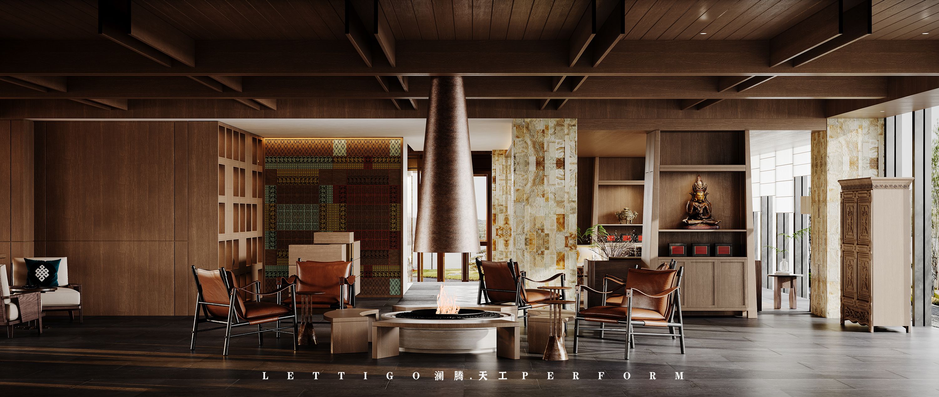 工装|混搭风酒店公共空间-1