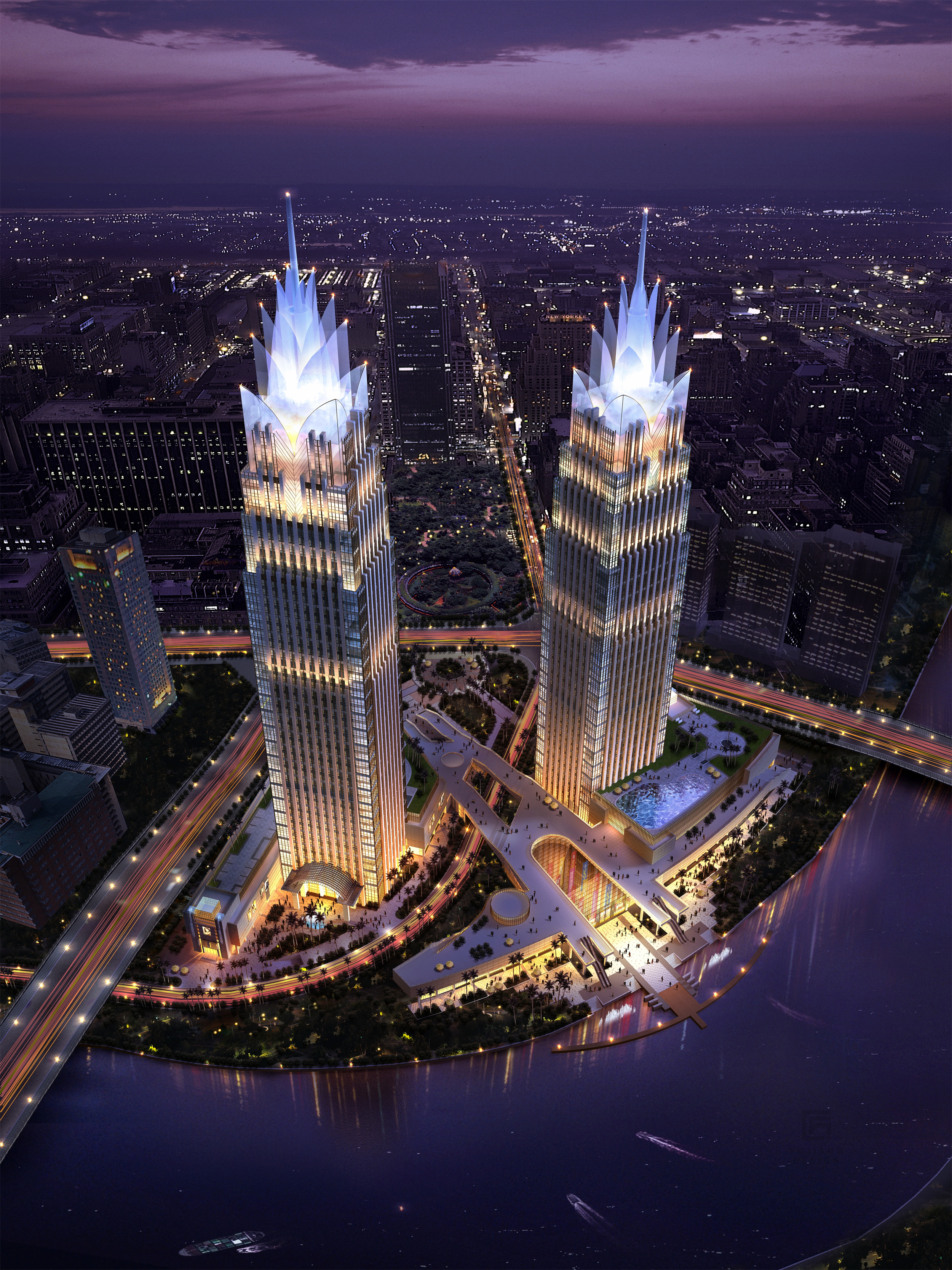 室外夜景 —— 照明亮化-3