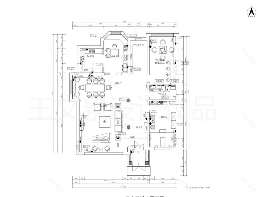 
法式欧式新中式别墅设计作品王文泉45 -10