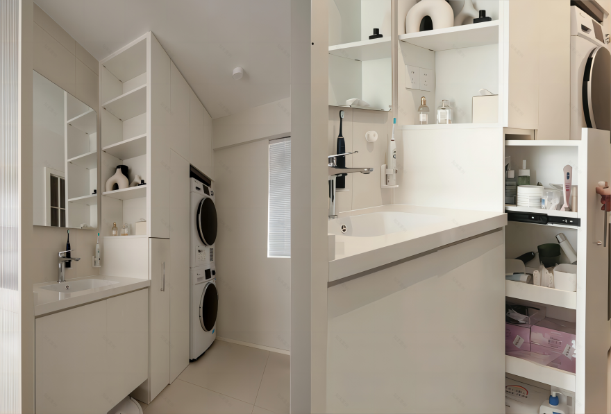 自由式客厅+日式四分离,治愈系的二人一猫-95