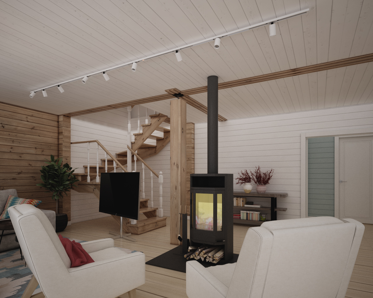 Яркий дом на Плещеевом озере в д. Купанское, 200 кв.м.-6