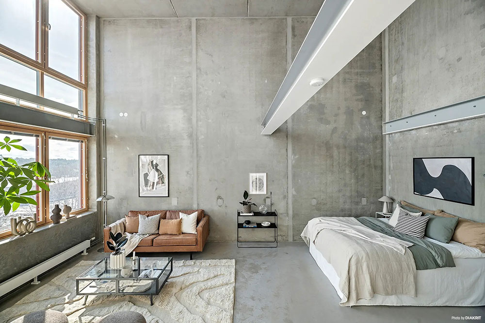 瑞典 43 平米工业风 LOFT，极简设计诠释纯粹空间美学-5