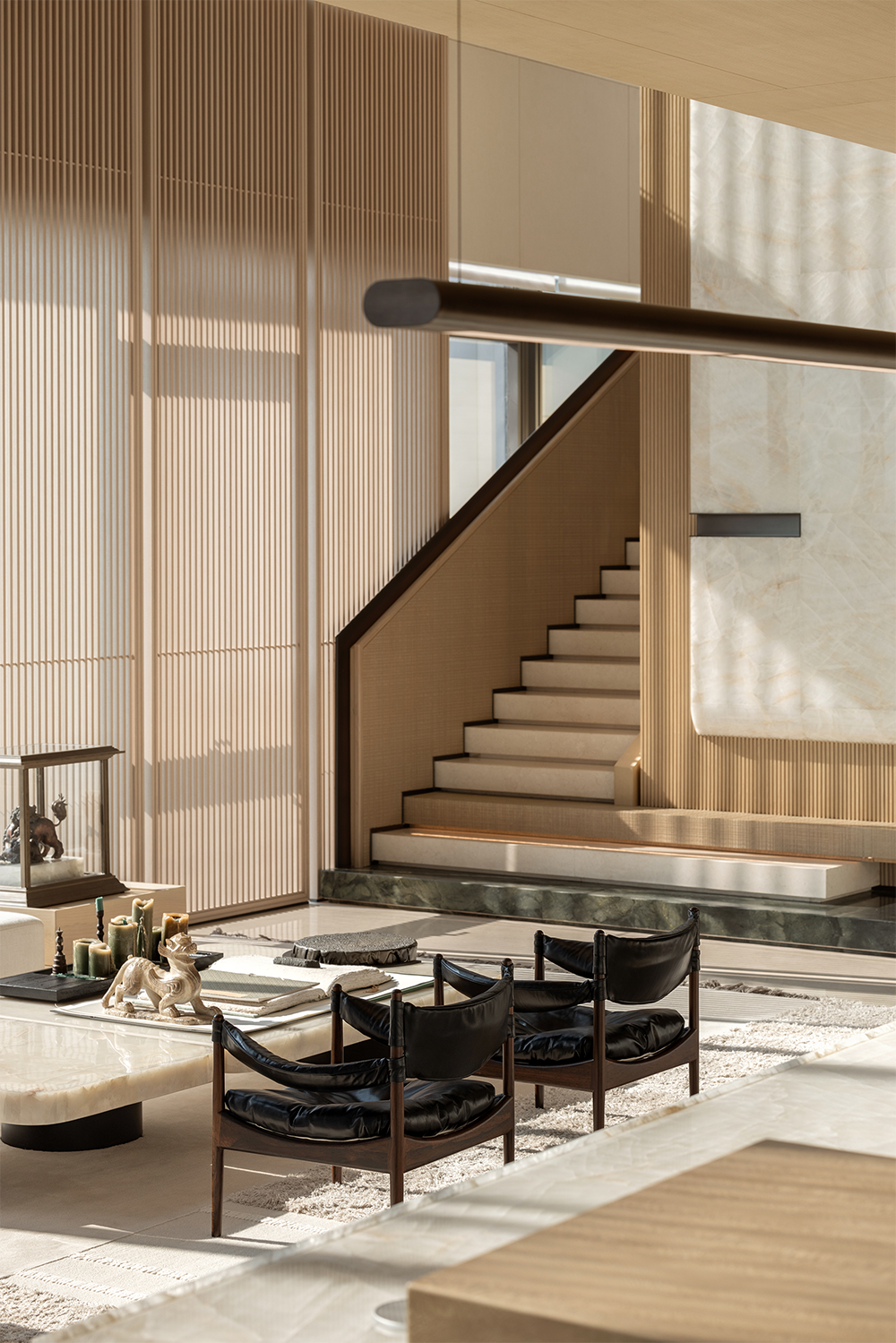 万华成都麓湖黑鉐岛上叠别墅样板间丨中国成都丨深圳市盘石室内设计有限公司,万华室内设计中心-8