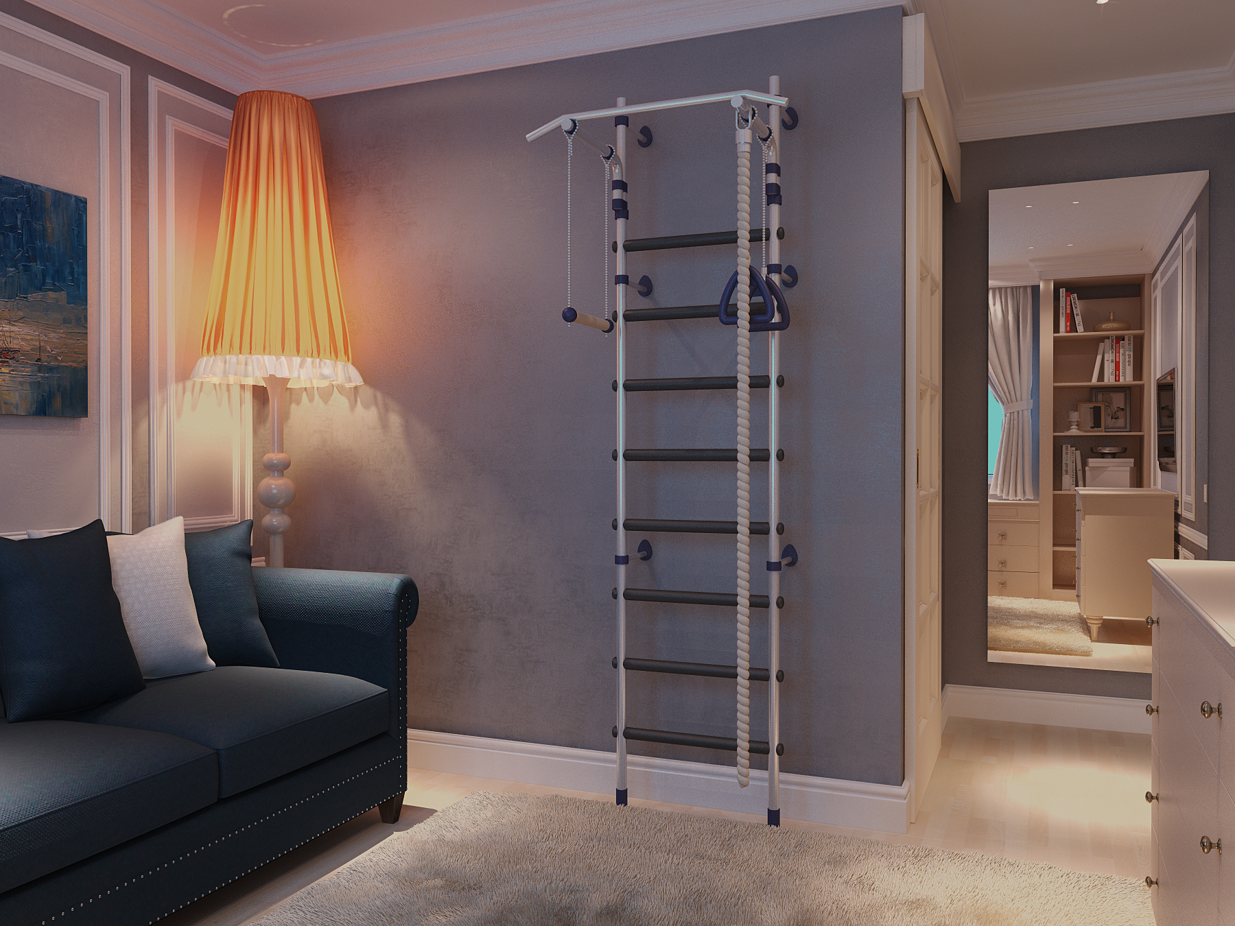 莫斯科75平3室公寓经典风格室内设计丨俄罗斯莫斯科-43