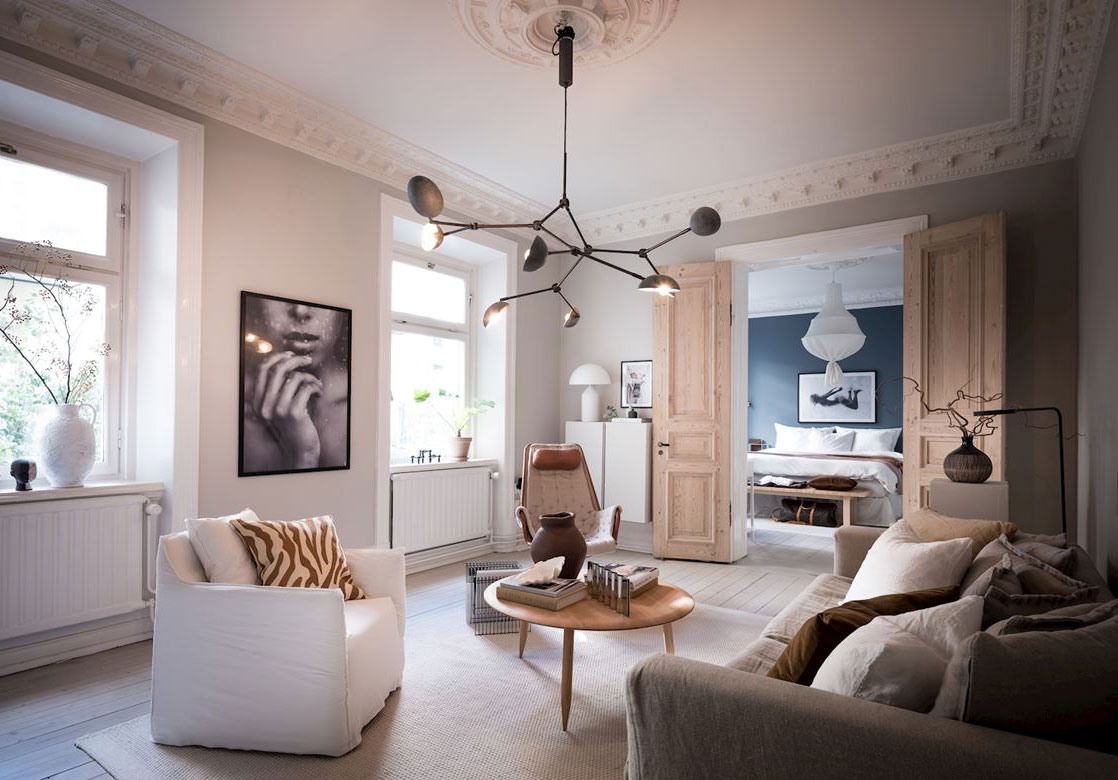 哥德堡原木门与现代风格公寓设计-3