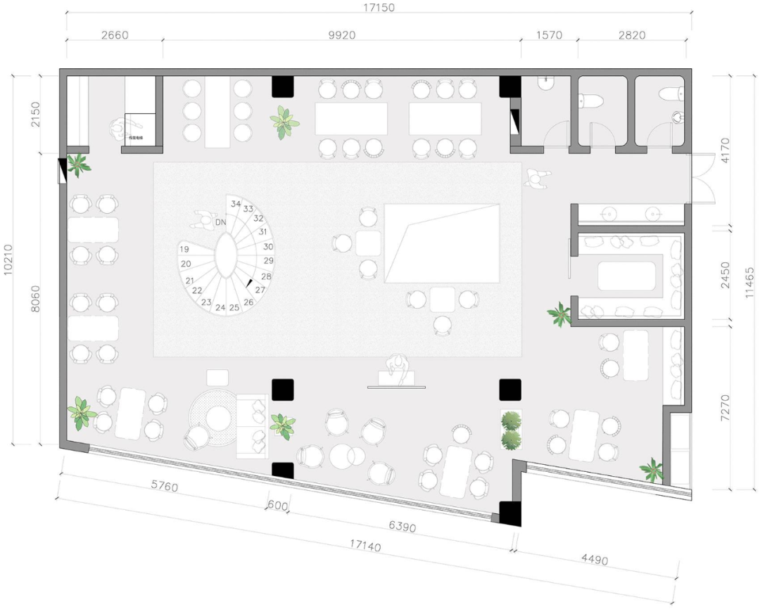 女性专属的曲线之美——嘉兴 450㎡LOFT 咖啡概念馆-19