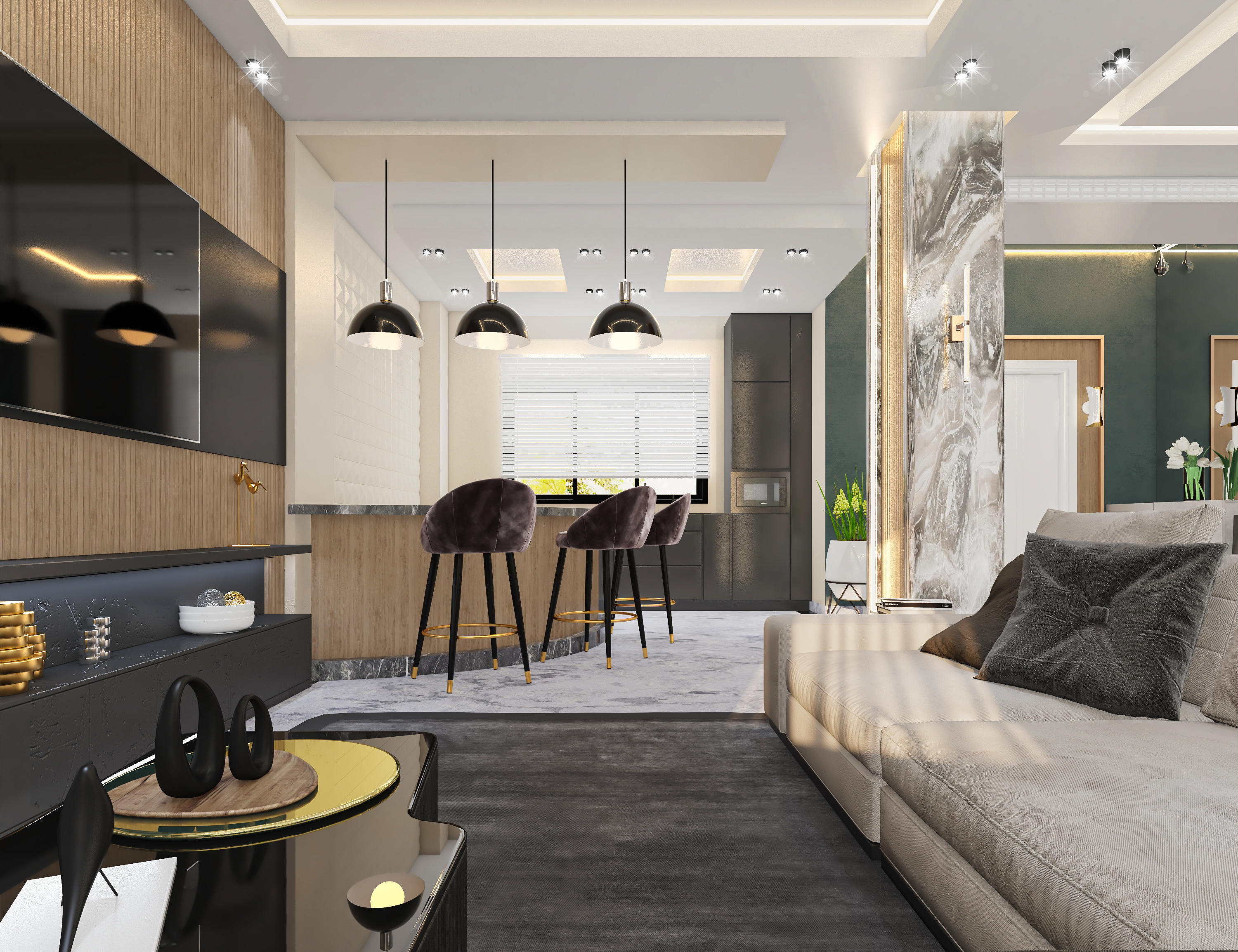 تصميم داخلي لفيلا ب كمبوند الصفوة - اكتوبر-1