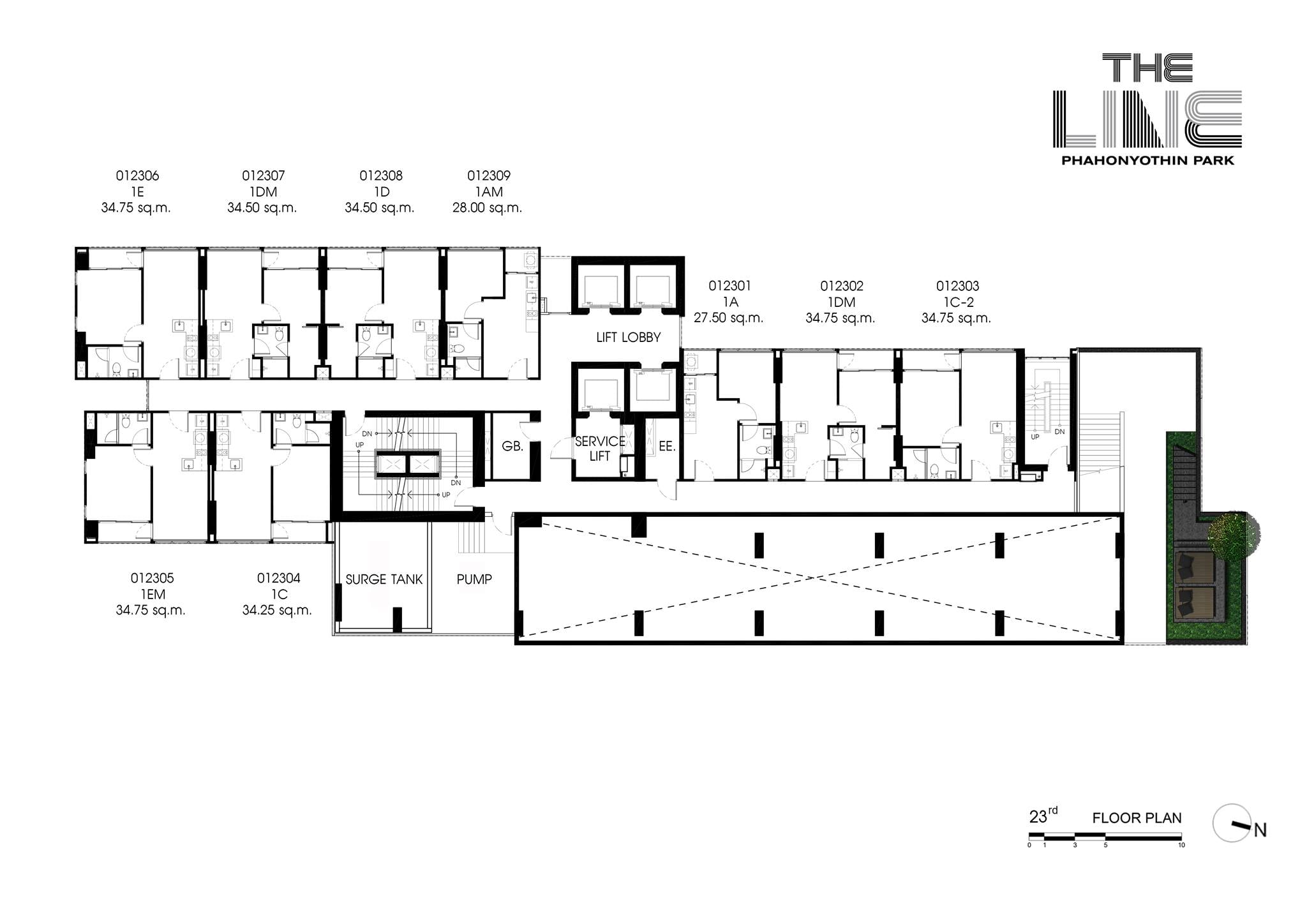 The Line Asoke Ratchada 曼谷高端公寓设计丨泰国曼谷丨Ixora Design Limited-39