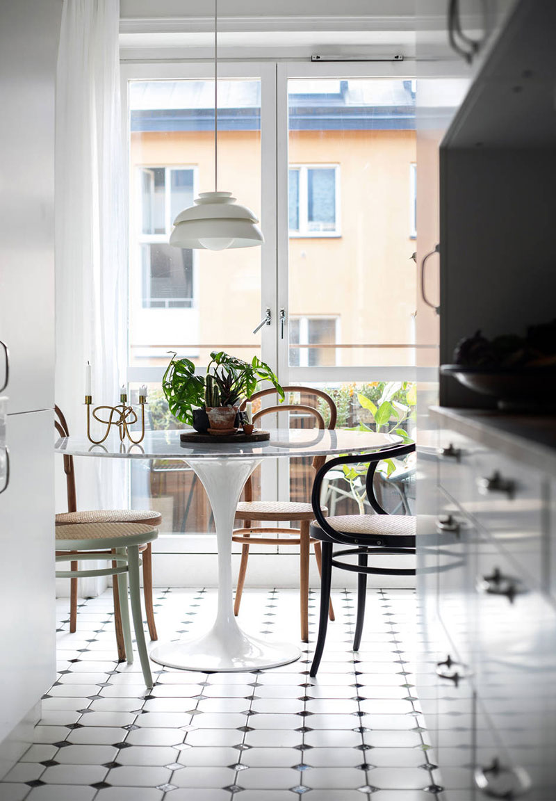 斯德哥尔摩 39 平米小公寓，绿色调客厅惊艳设计-5