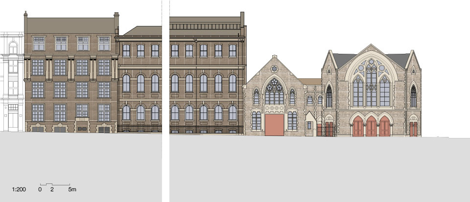 伦敦中央基金会男子学校丨英国伦敦丨HawkinsBrown-40