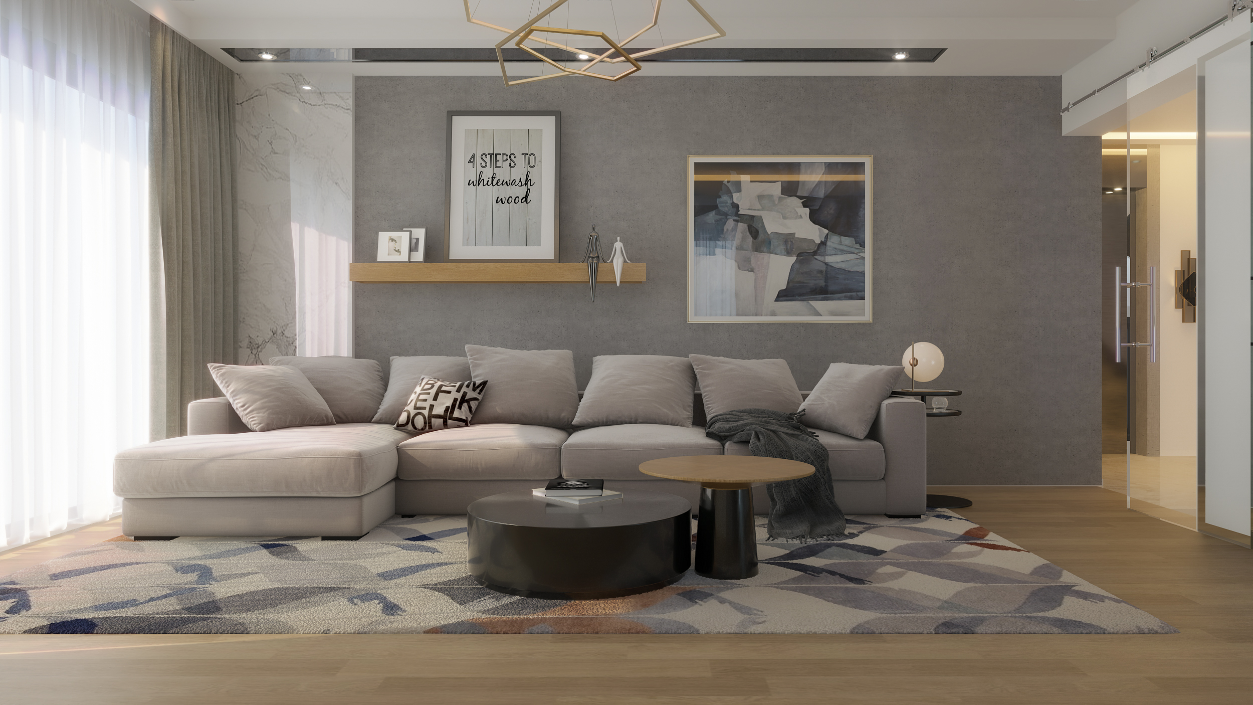 Villa First Floor & Living interior Design (Madinaty)-10