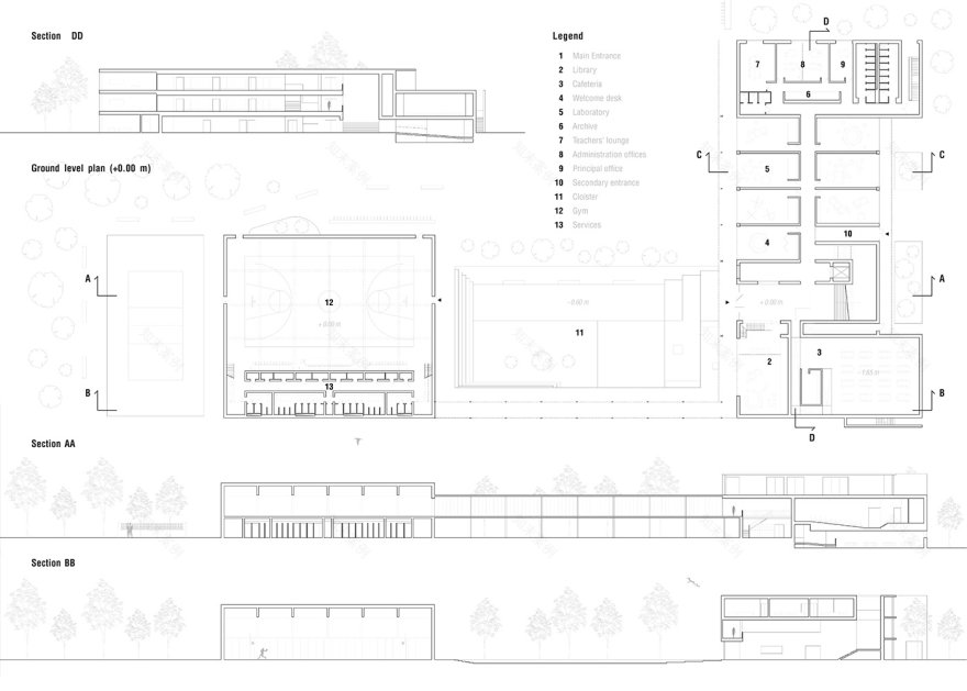 绿意盎然的城市校园——Lozer 中学国际竞赛设计-5