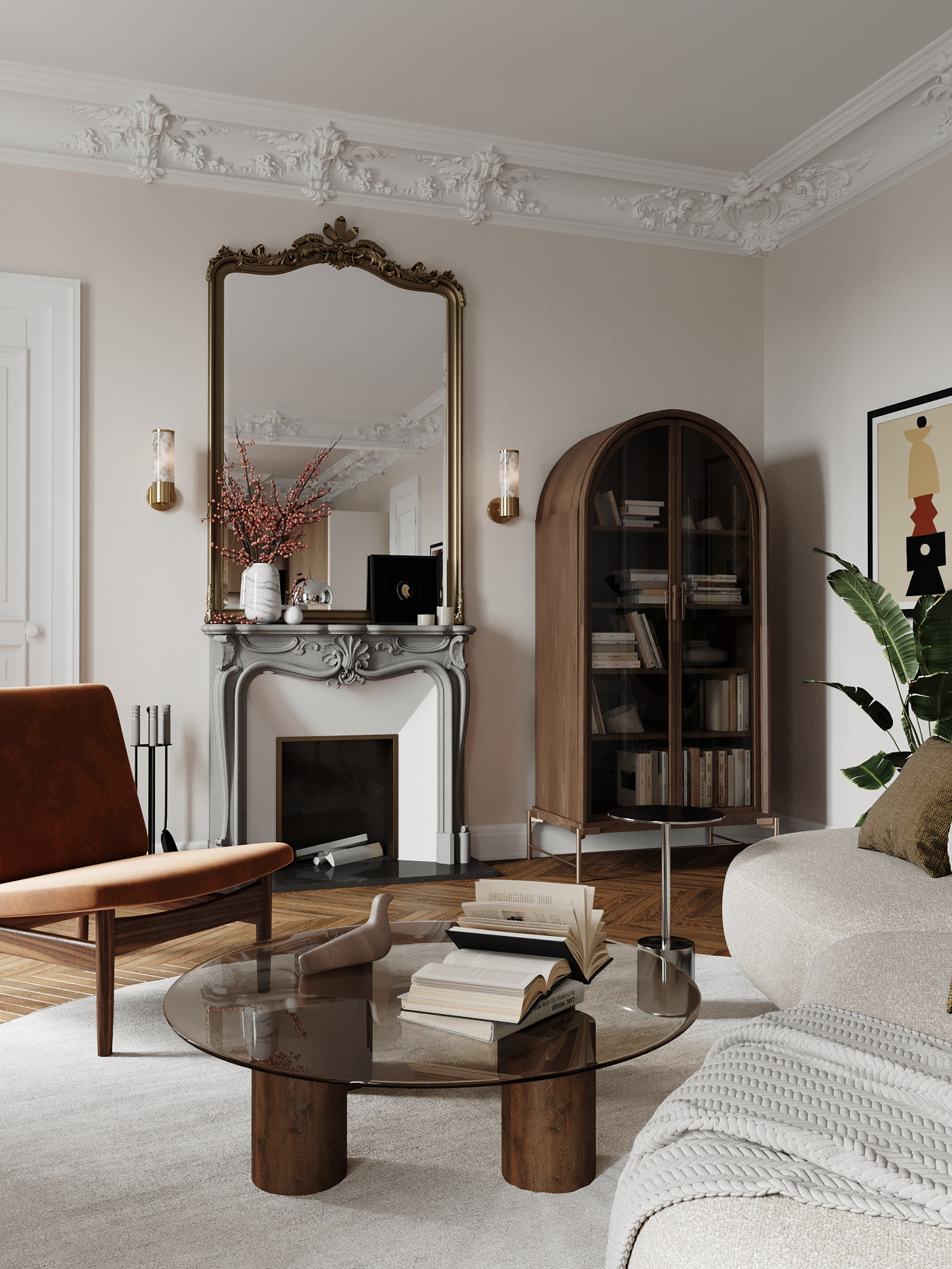 107㎡ 法式住宅设计 既浪漫又舒适！-3