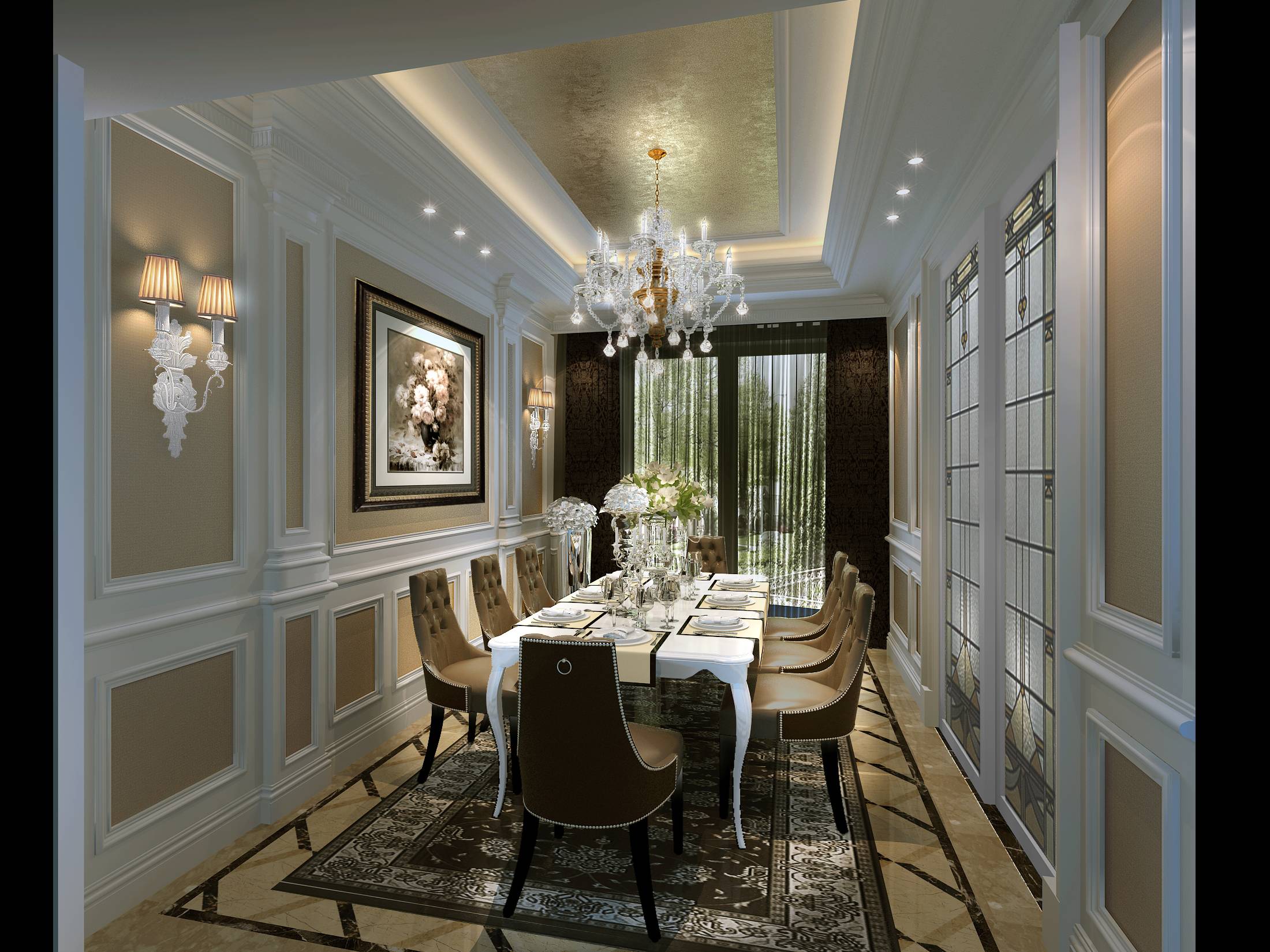 法式风格 上海高档法式奢华样板房CAD施工图-10