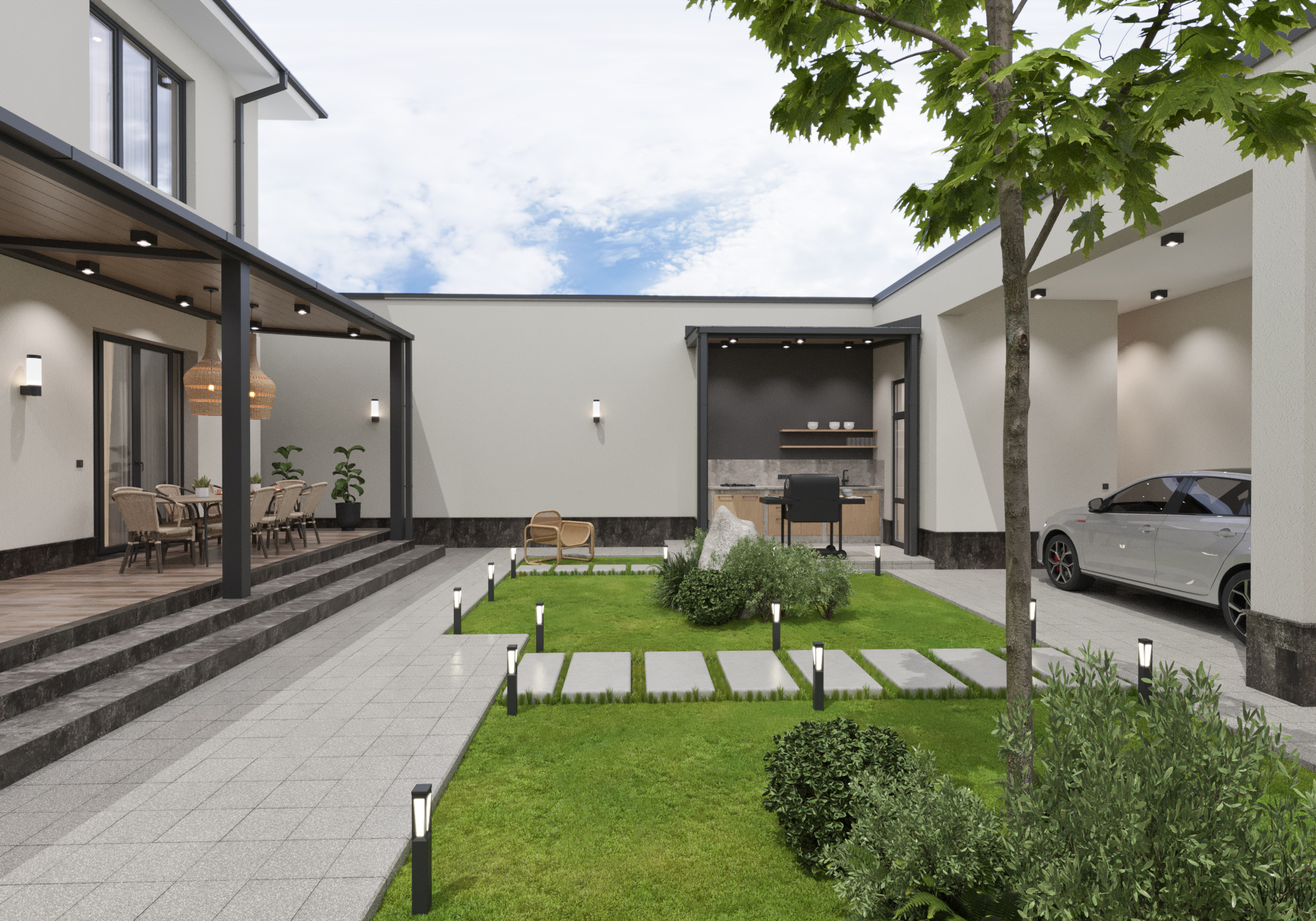 Дизайн фасада частного дома . Ташкент-0