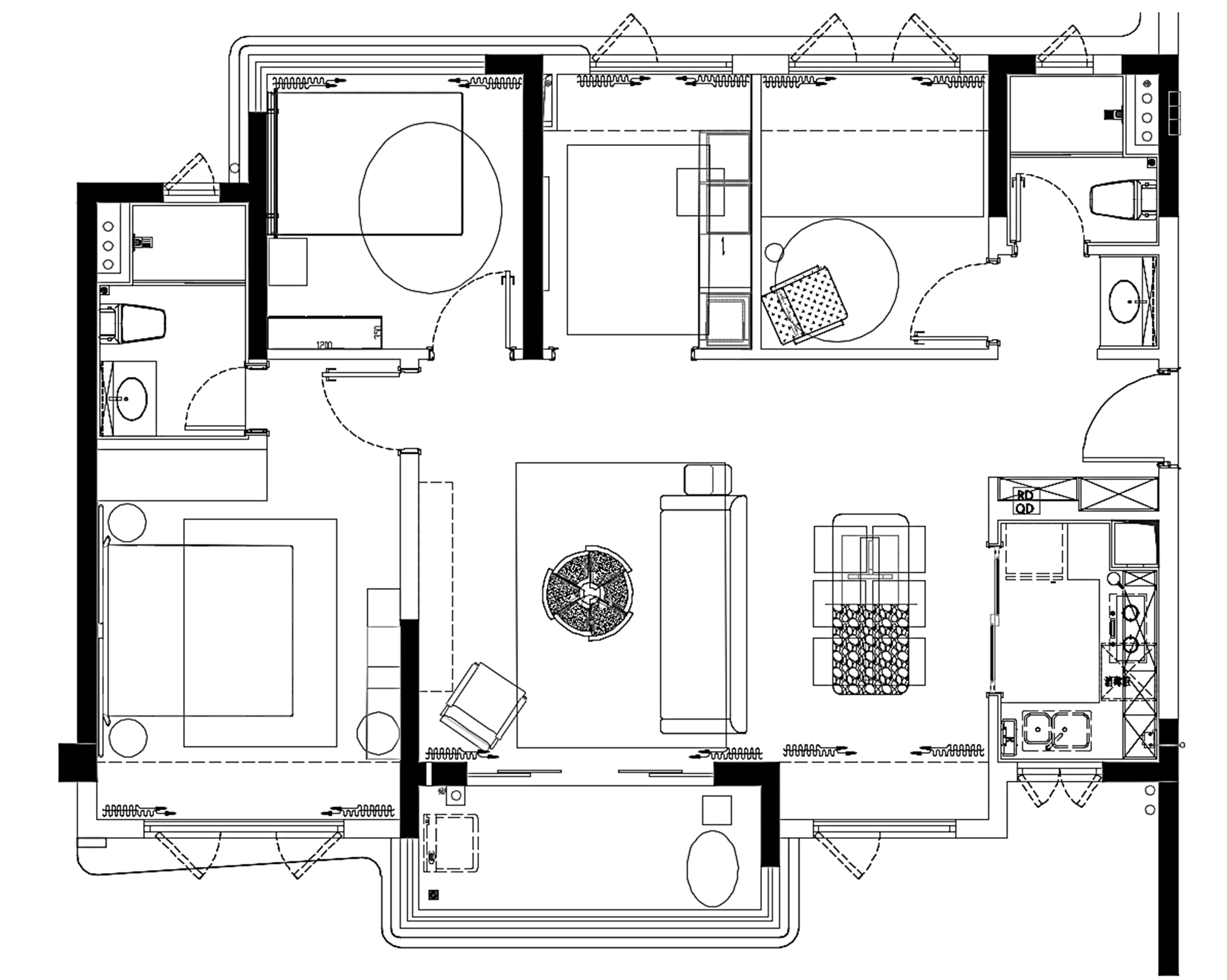 华发·万科·旭辉都会四季 65,99 户型样板间丨中国珠海丨深圳创库设计顾问有限公司-40