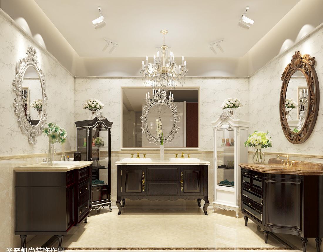 弗洛迪高端卫浴柜美式联邦风格展厅设计-10