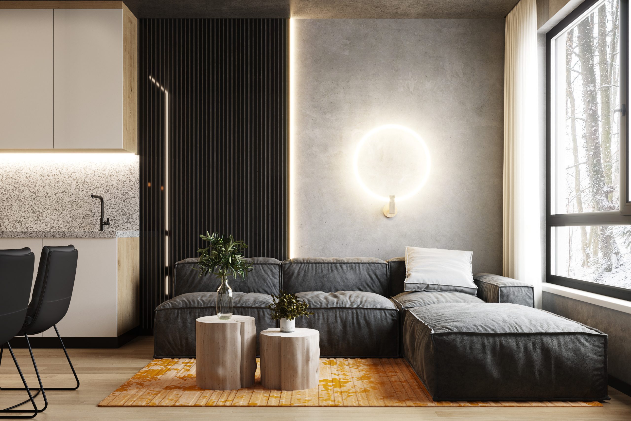 Small Contemporary Apartment CGI-0