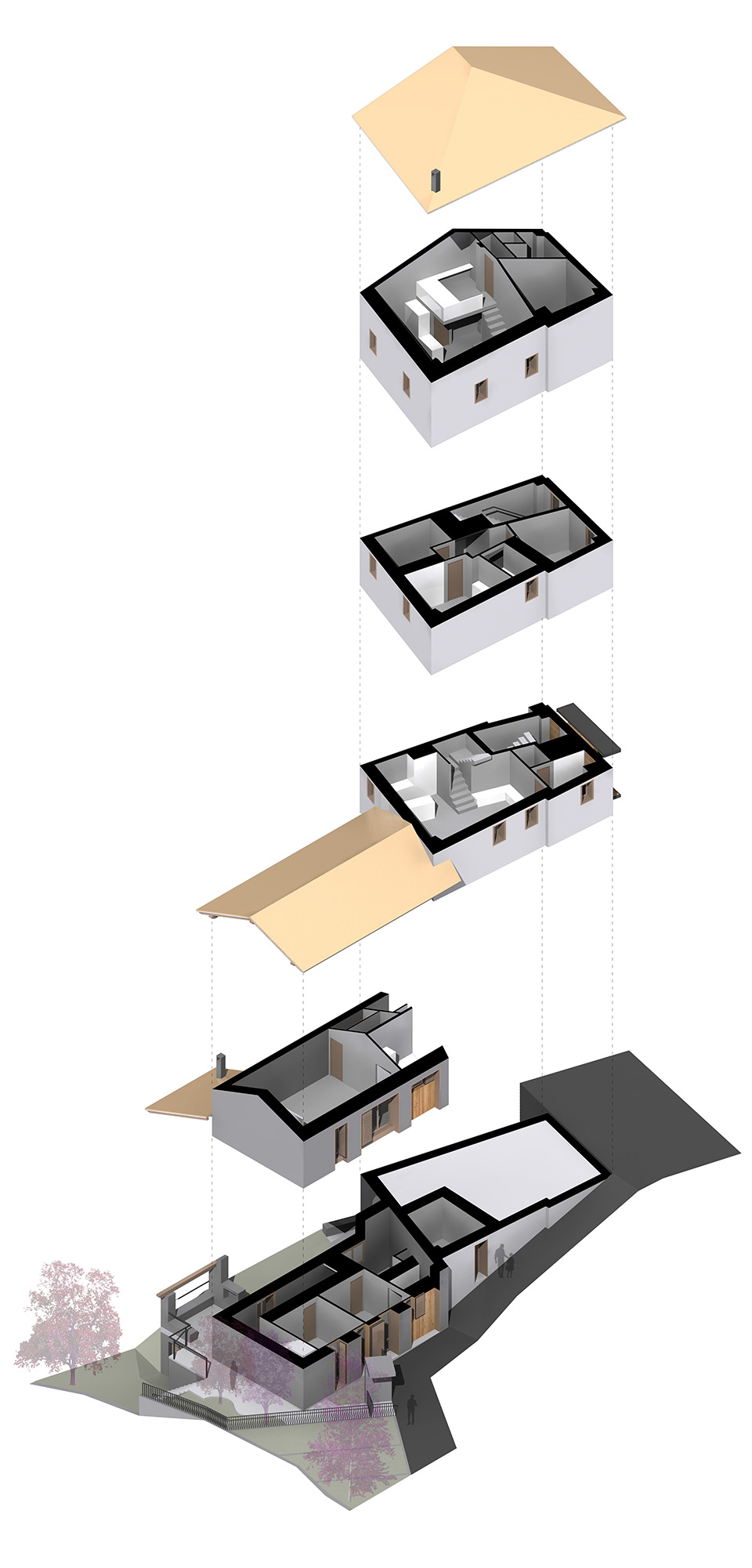 瑞士蒂奇诺州田园风光里的现代农舍改造-20