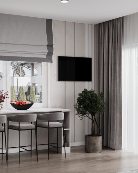 Private house Kitchen-living room | 3D Visualization