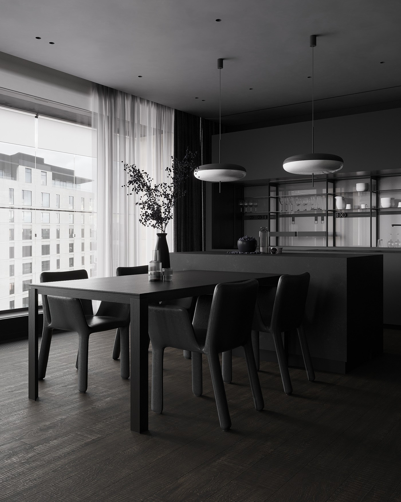 黑色系公寓设计-6