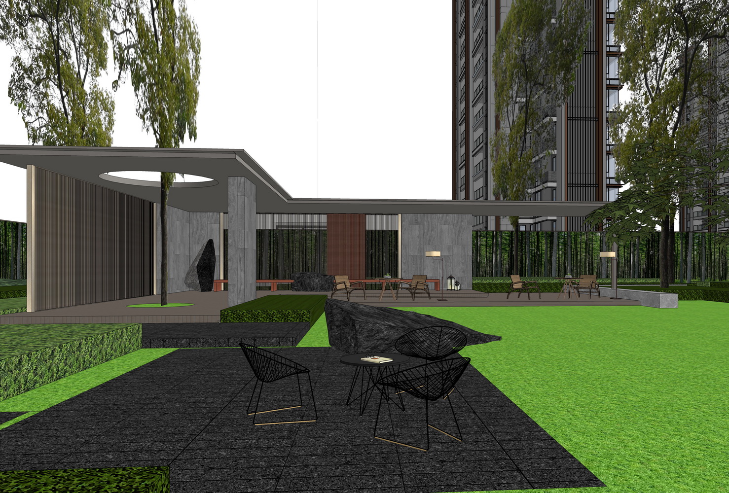 中建悦府大区景观SU模型-4