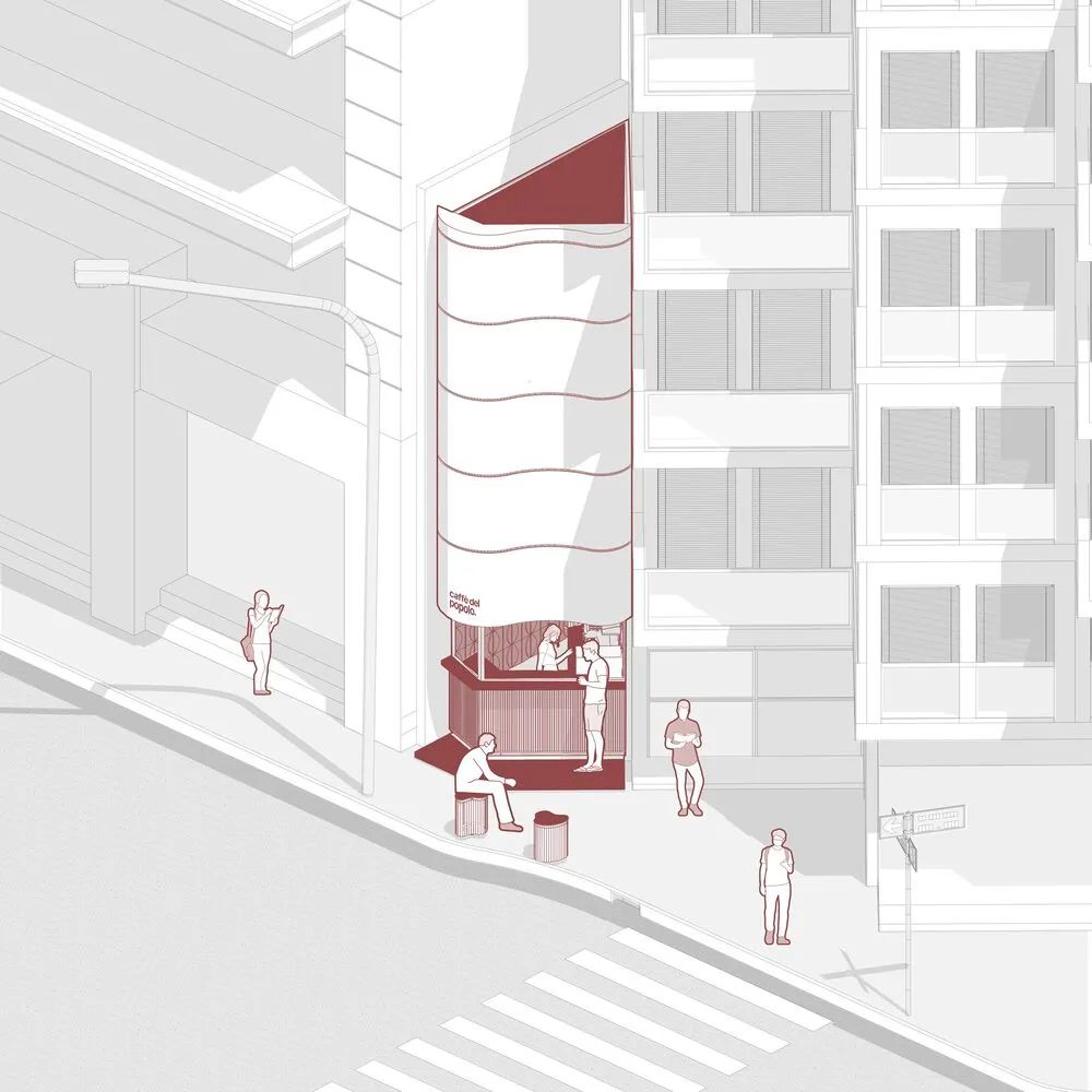 Caffe del Popolo 小型咖啡店设计丨Rare Studio Experimental-11