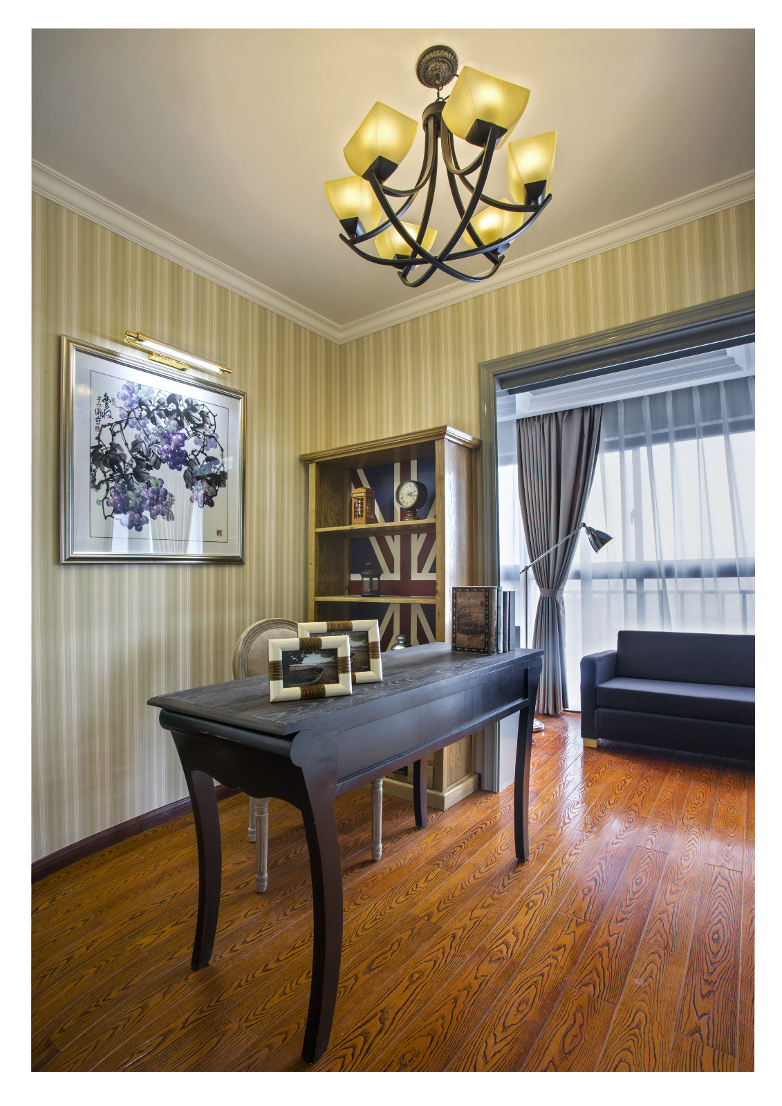 浙江宁波白金湾美式混搭风格两居室设计-10