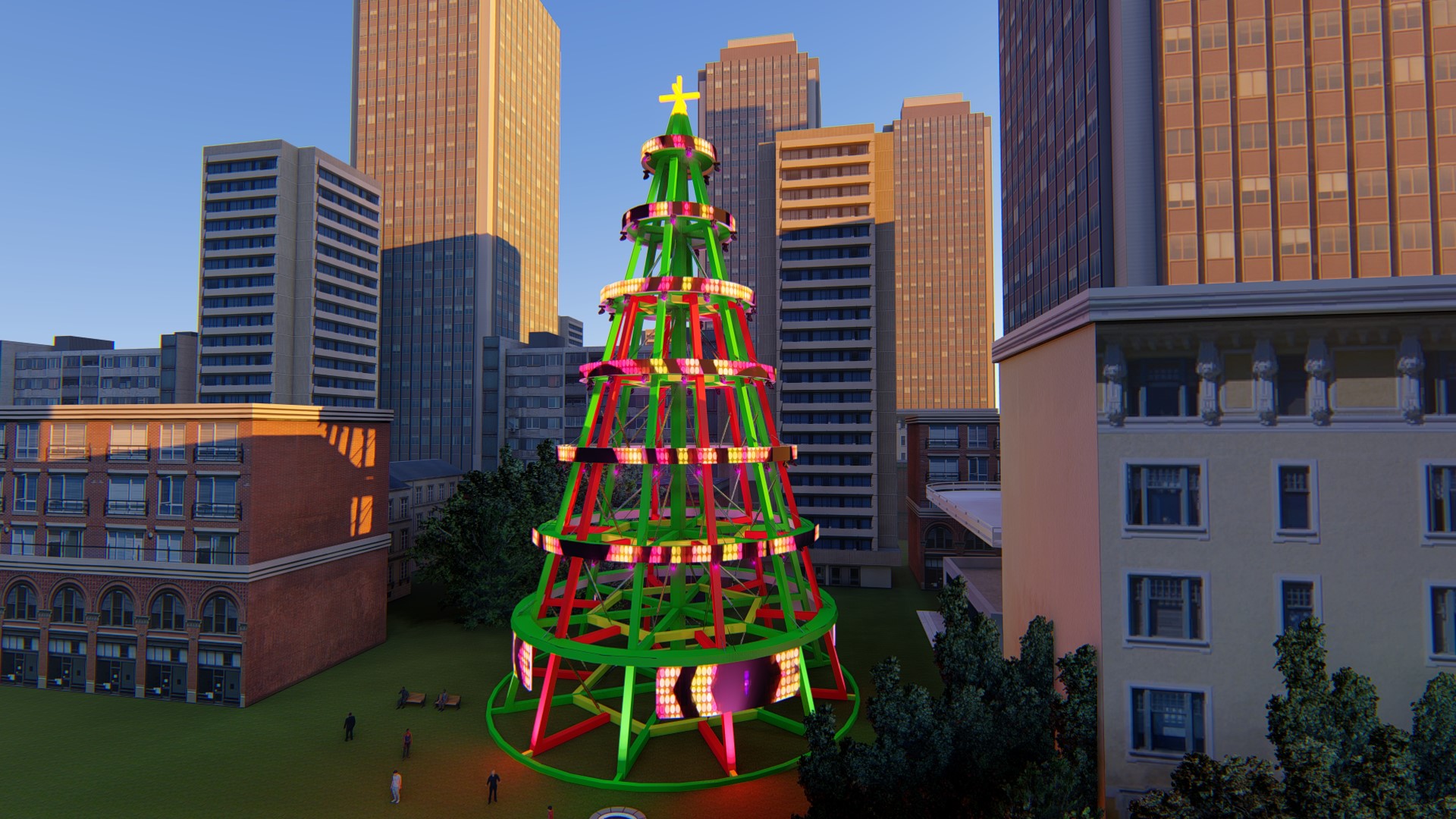 Árvore de Natal em LED - para praças públicas-23