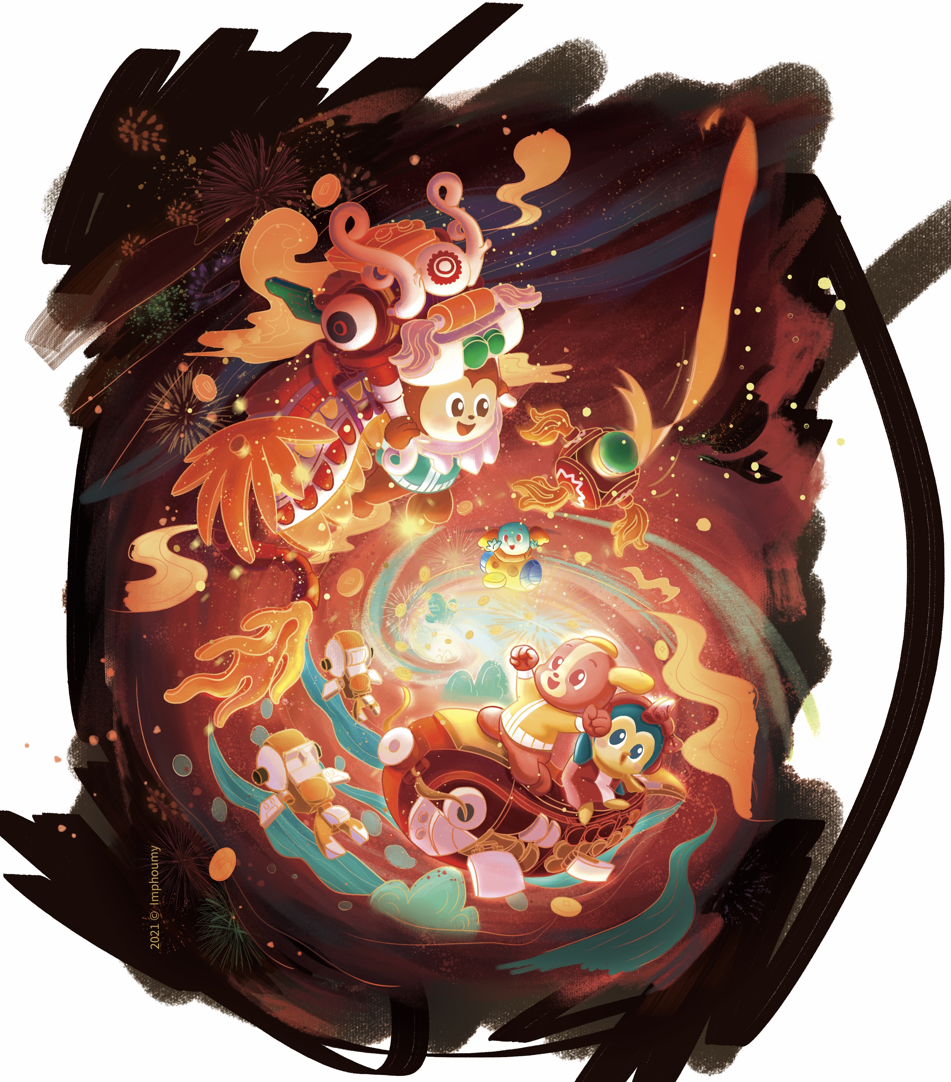 2021新年玩具宣传图及新春快乐宣传图设计-10