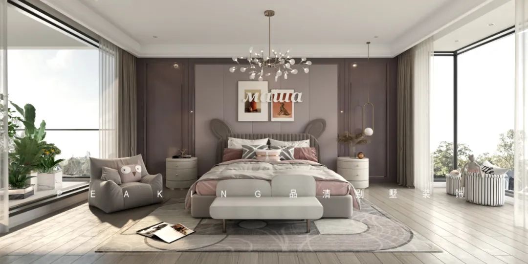 720㎡现代轻奢风格别墅装修案例-17