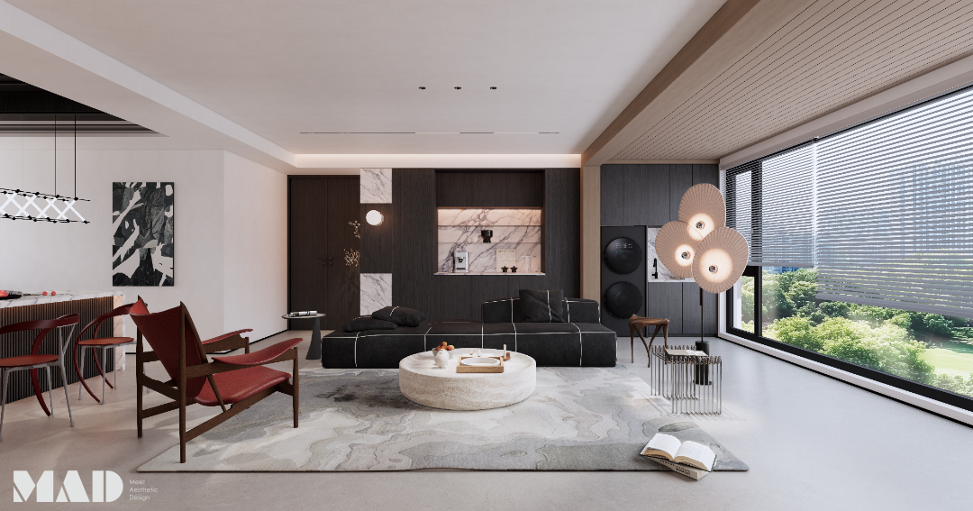 新案｜现代酷黑风住宅设计-11