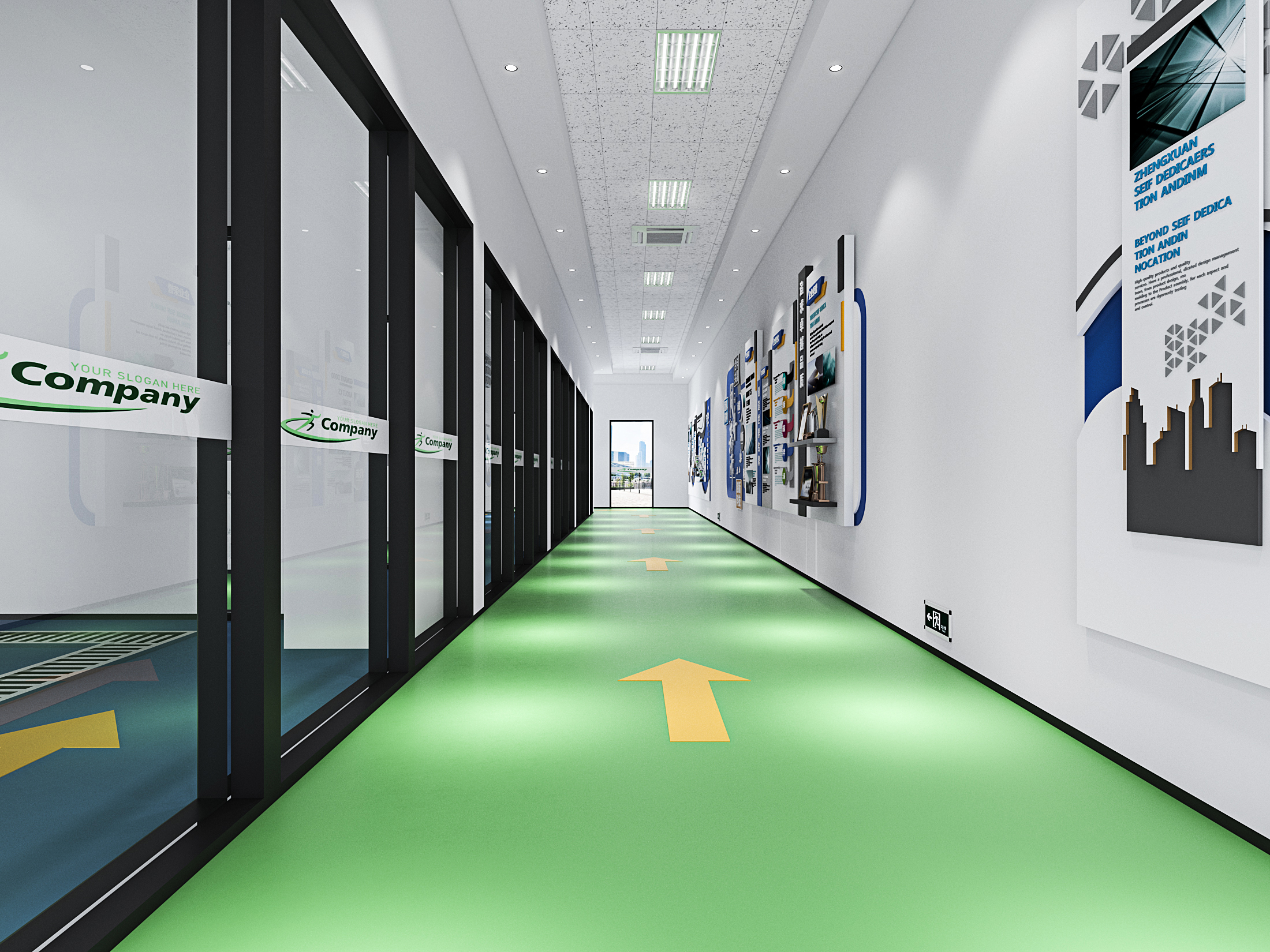 现代简约风工装生产车间设计案例-1