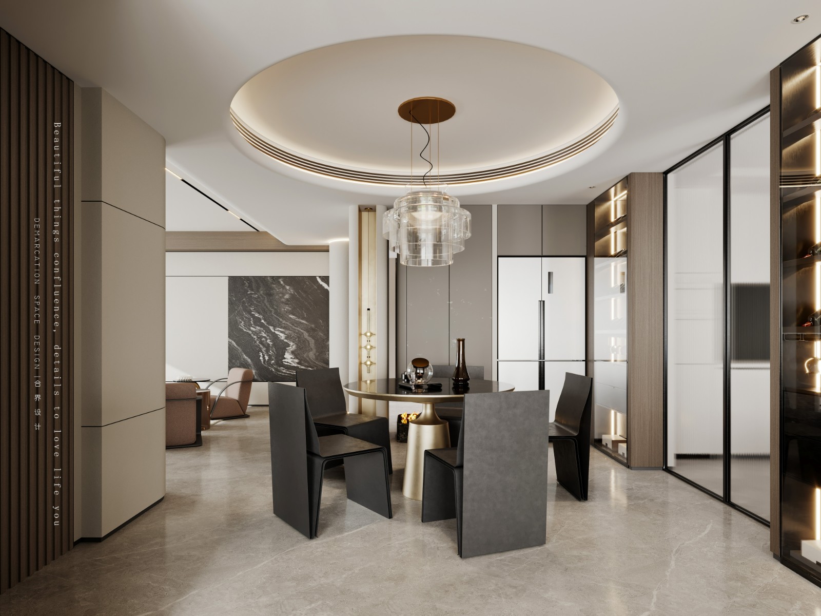 《焦糖拿铁》230㎡大平层私宅设计丨中国杭州丨合界设计-12